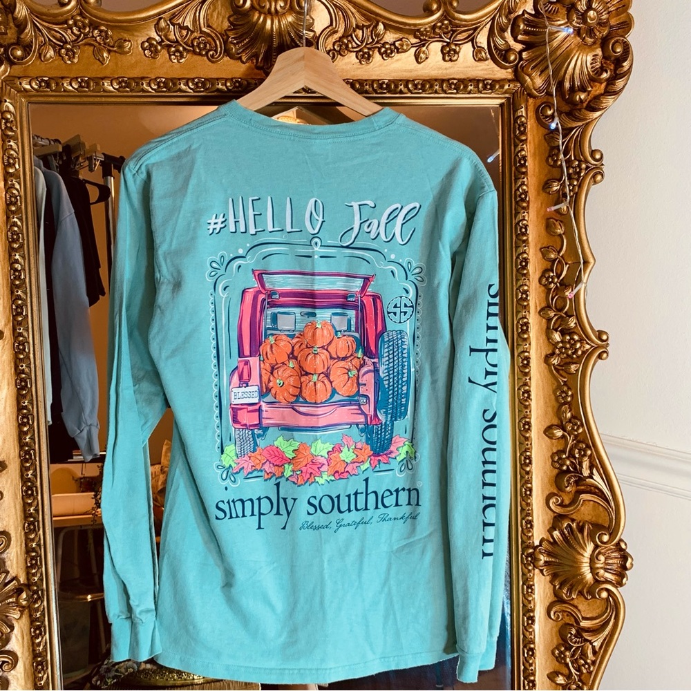 Simply Southern “Hello Fall” Long Sleeve Tee - Medium